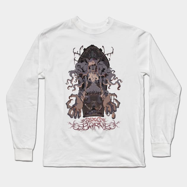 Unofficial Bloodborne Metal Band Tee Long Sleeve T-Shirt by peanutgolem